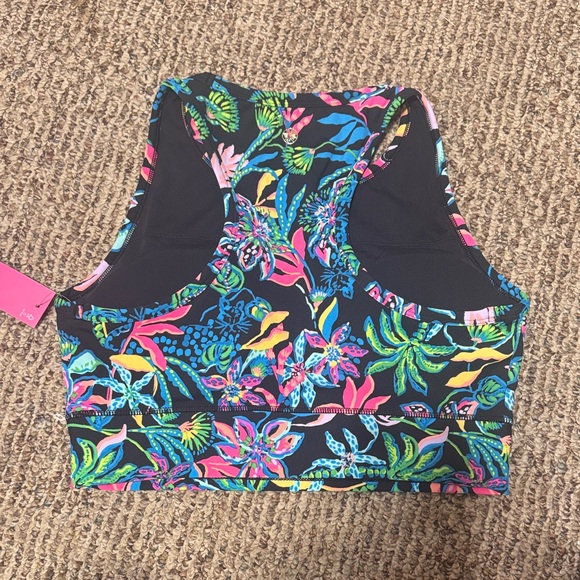 Lilly Pulitzer Luxeletic Colorful Tropical Print Sports Bra - Picture 3 of 4